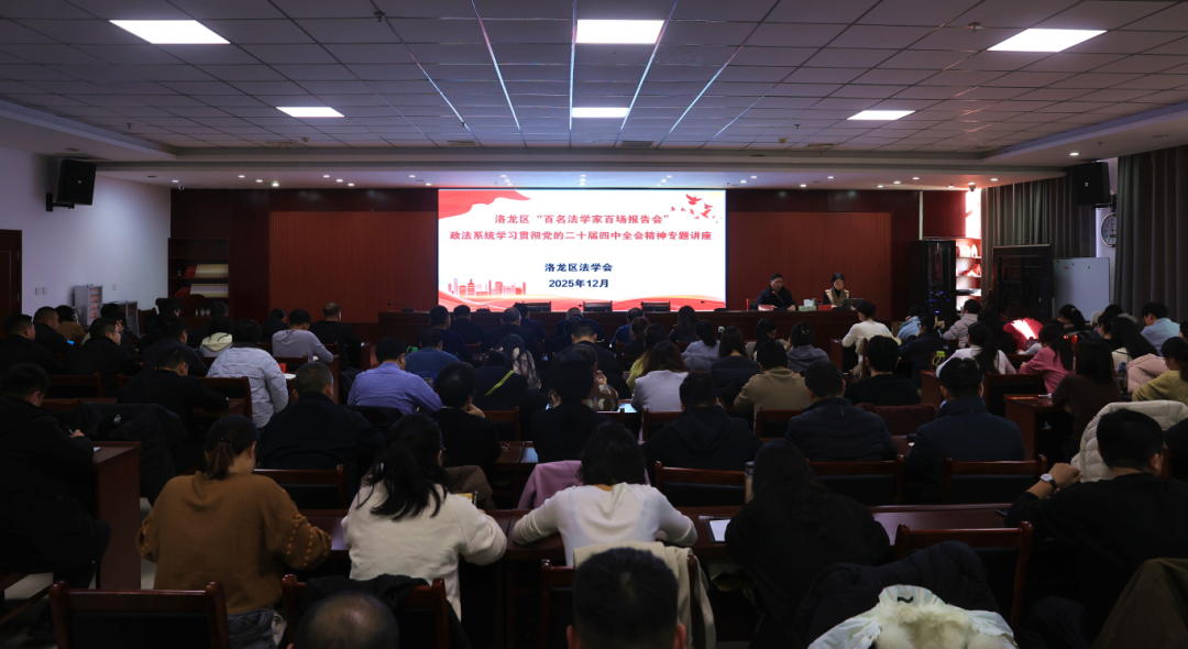 洛龙区法学会组织开展“百名法学家百场报告会”专题讲座